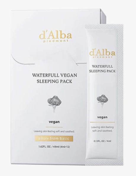 d’Alba – Waterfull Vegan Sleeping Pack, 4ml * 12 st