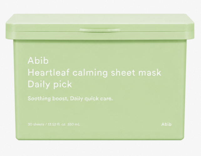 Abib – Heartleaf Calming Sheet Mask Daily Pick, 30 st