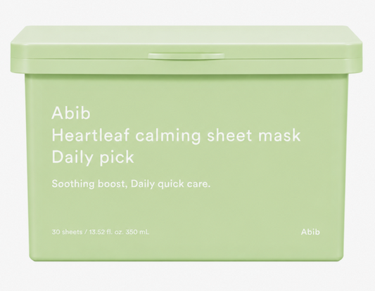 Abib – Heartleaf Calming Sheet Mask Daily Pick, 30 st